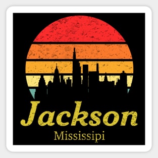 Vintage sunset Jackson Mississipi Sticker